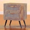 Baxton Studio Calida Mid-Century Modern Whitewashed Natural Brown Finished Wood and Rattan 2-Drawer Nightstand 178-11412-Zoro - alternate 7
